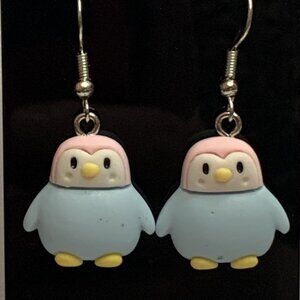 Penguin Earring, Silly Animal Earring, Penguin Jewelry, Gift Idea, Penguin Charm